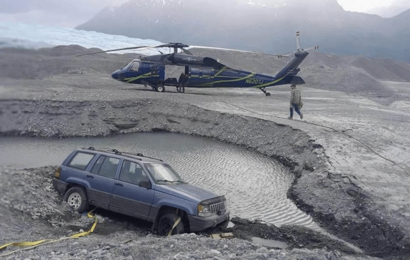 Jeep Grand Cherokee Rescued from Alaskan Glacier: A Pricey Adventure